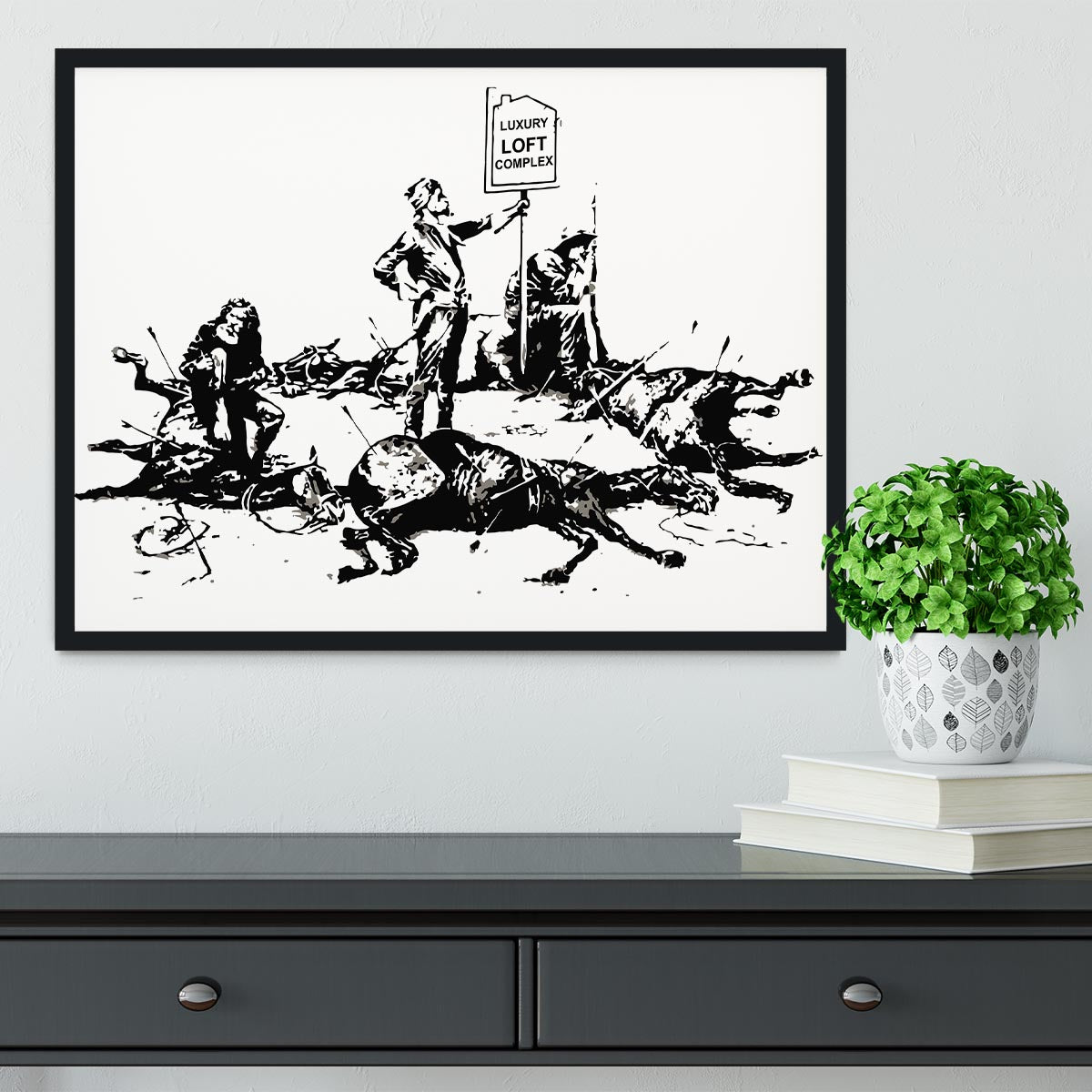 Banksy Luxury Loft Framed Print - Canvas Art Rocks - 2