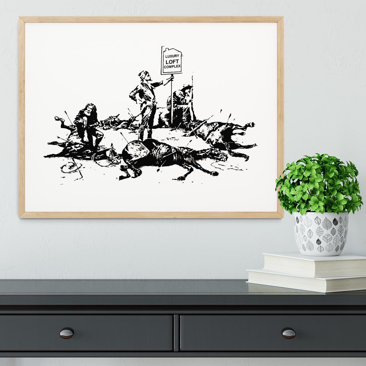 Banksy Luxury Loft Framed Print - Canvas Art Rocks - 3