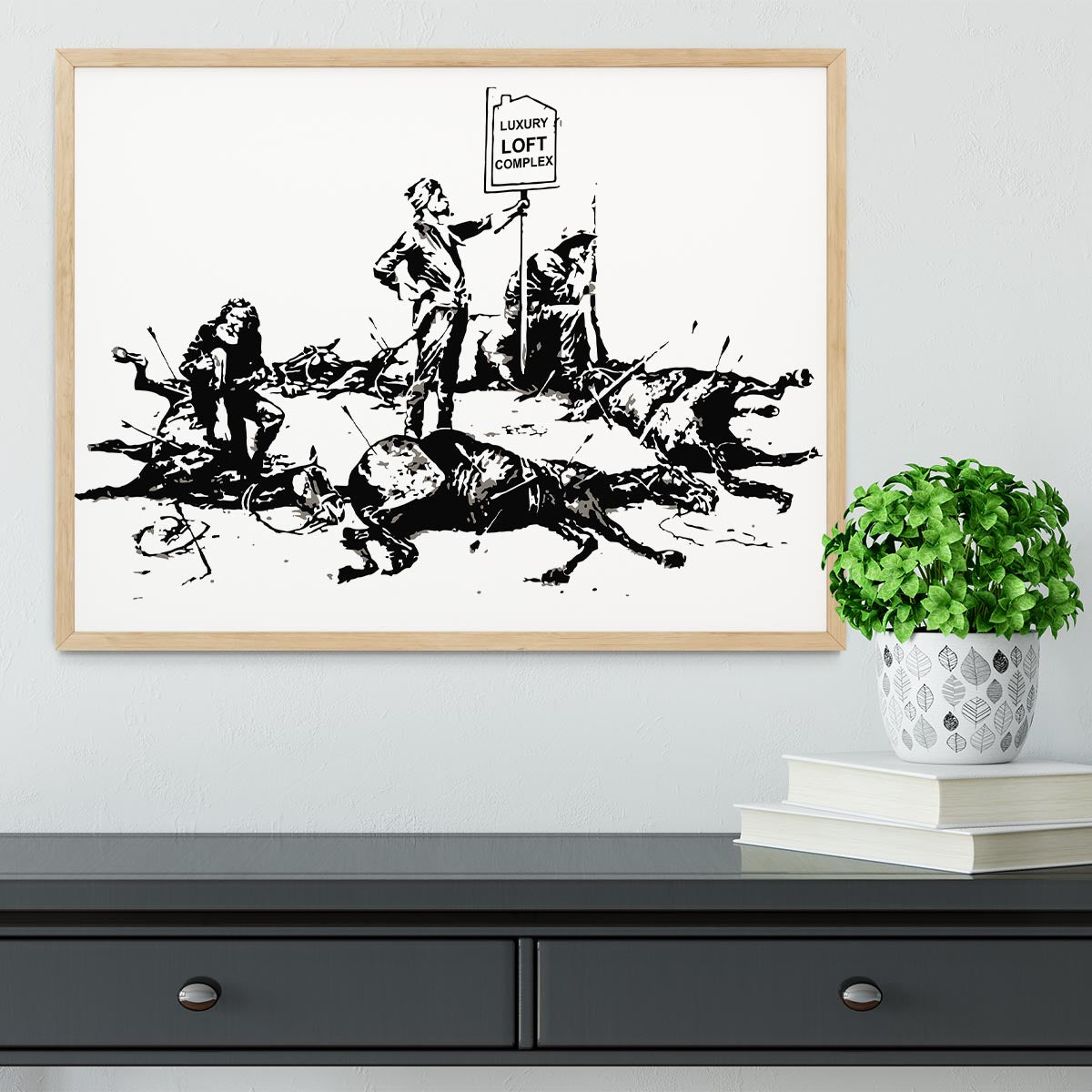 Banksy Luxury Loft Framed Print - Canvas Art Rocks - 4