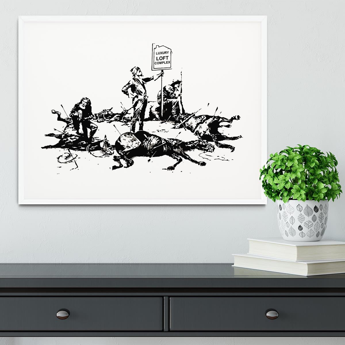 Banksy Luxury Loft Framed Print - Canvas Art Rocks - 5
