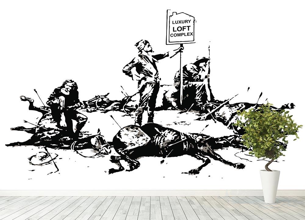 Banksy Luxury Loft Wall Mural Wallpaper - Canvas Art Rocks - 4