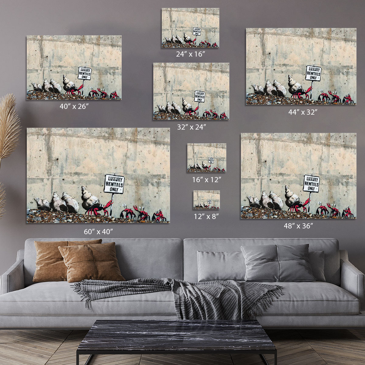 Banksy Luxury Rentals Only Canvas Print or Poster - Canvas Art Rocks - 7