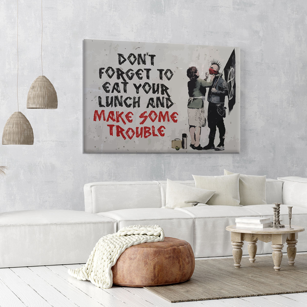 Banksy Make Some Trouble Canvas Print or Poster - Canvas Art Rocks - 6
