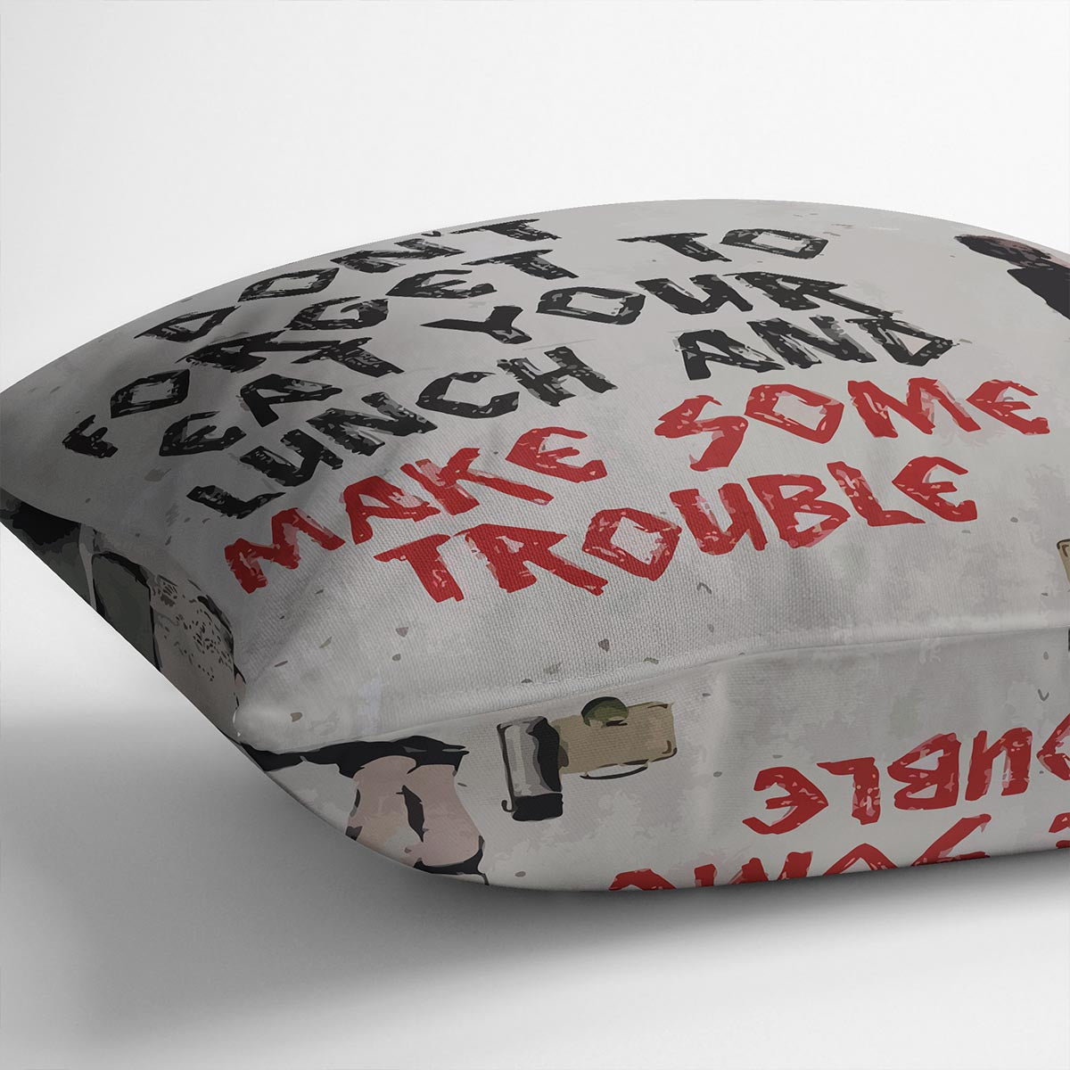 Banksy Make Some Trouble Cushion