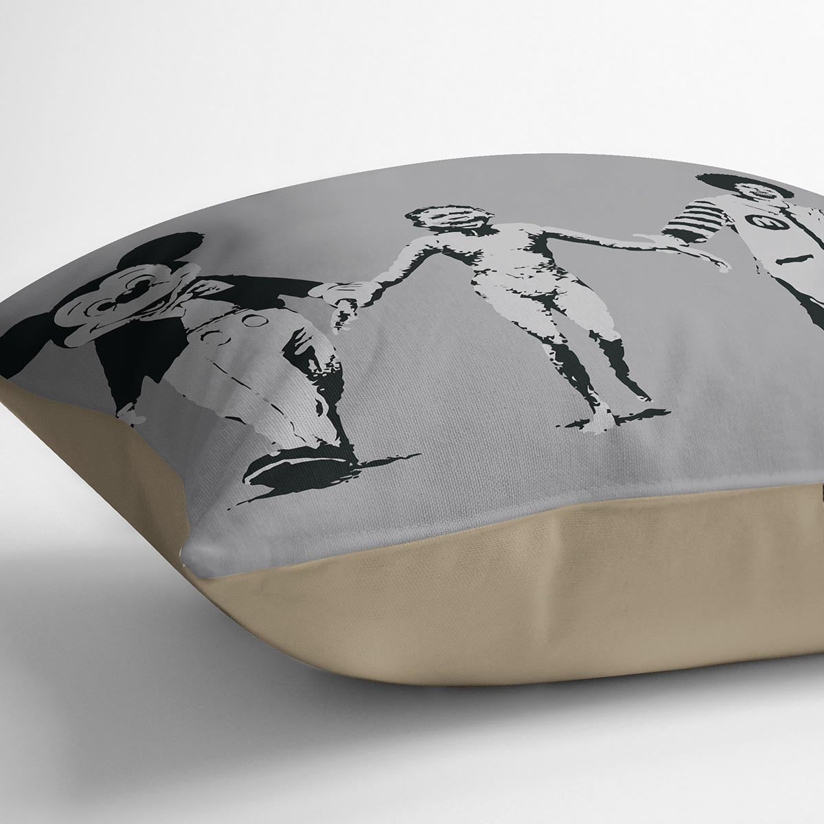 Banksy Mickey And Ronald Cushion