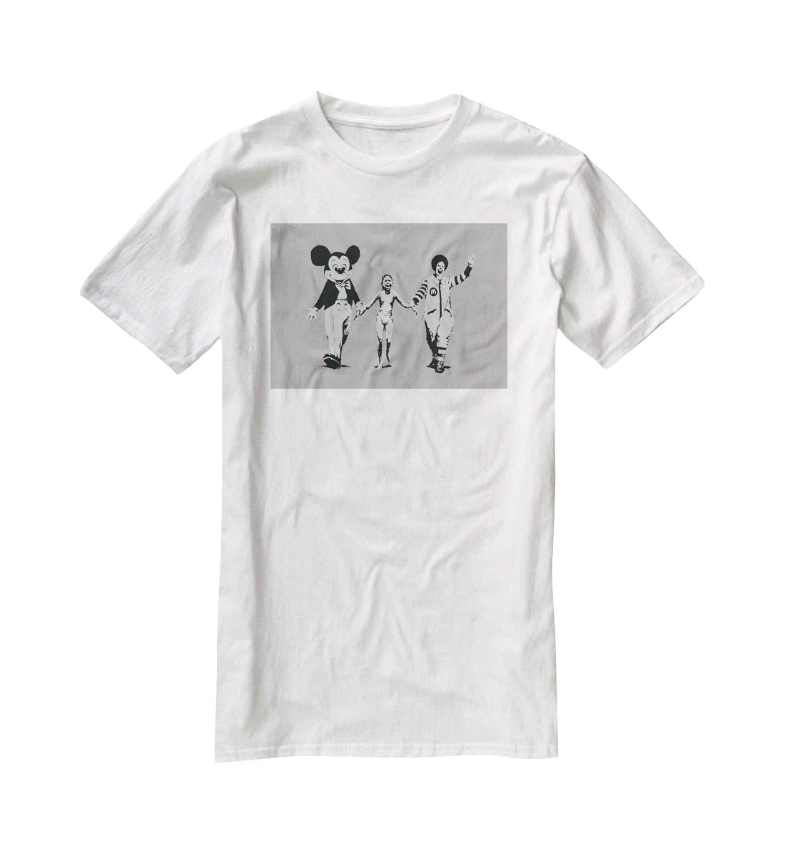 Banksy Mickey And Ronald T-Shirt - Canvas Art Rocks - 5