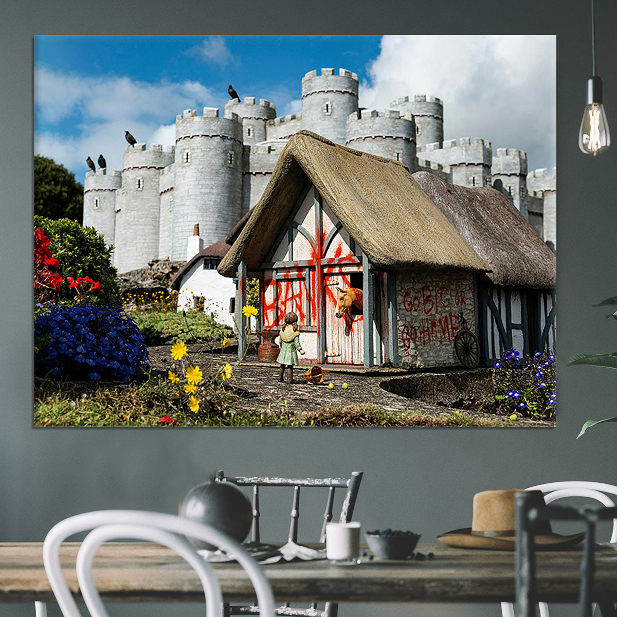Banksy Model Village Great Yarmouth Canvas Print or Poster - Canvas Art Rocks - 3