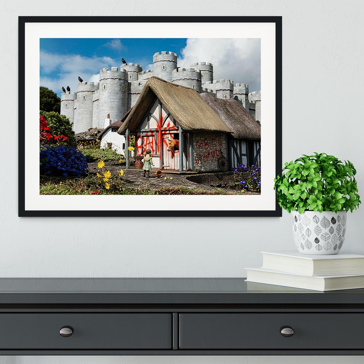 Banksy Model Village Great Yarmouth Framed Print - Canvas Art Rocks - 1