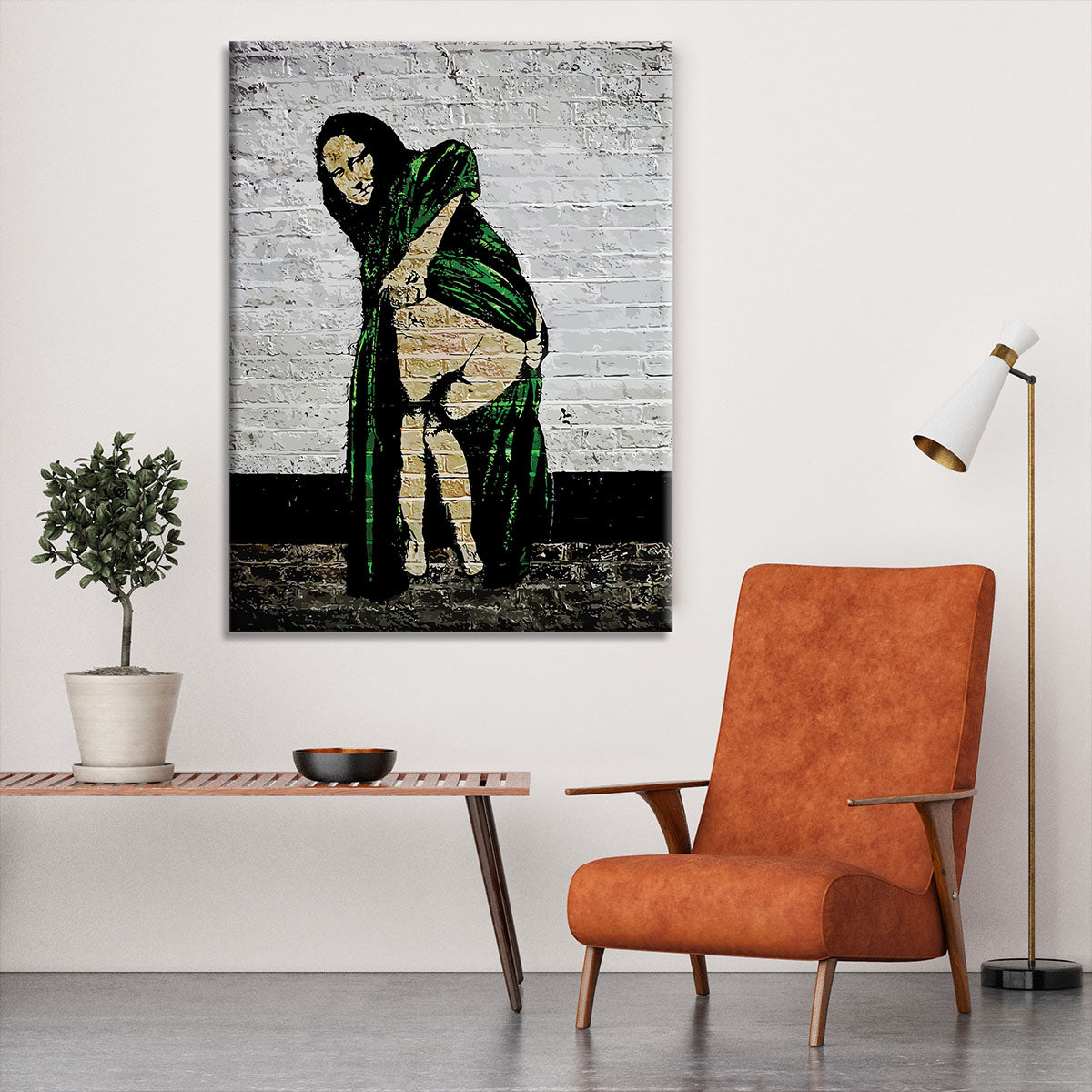 Banksy Mona Lisa Showing Her Backside Canvas Print or Poster - Canvas Art Rocks - 6