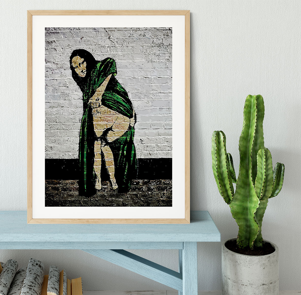 Banksy Mona Lisa Showing Her Backside Framed Print - Canvas Art Rocks - 3