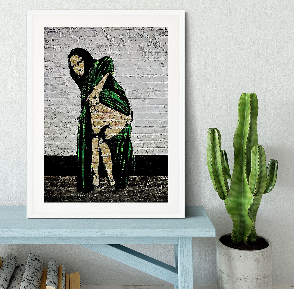 Banksy Mona Lisa Showing Her Backside Framed Print - Canvas Art Rocks - 5