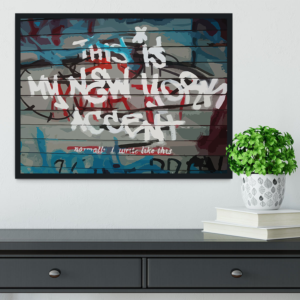 Banksy New York Accent Framed Print - Canvas Art Rocks - 2