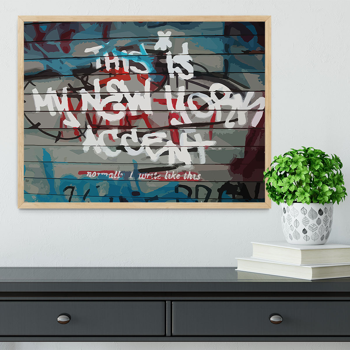 Banksy New York Accent Framed Print - Canvas Art Rocks - 4