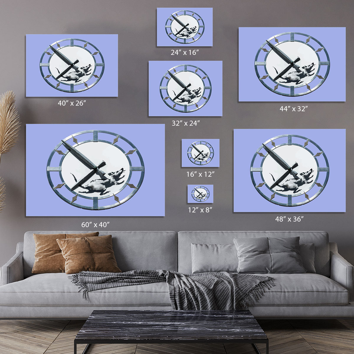 Banksy New York Clock Rat Blue Canvas Print or Poster - Canvas Art Rocks - 7