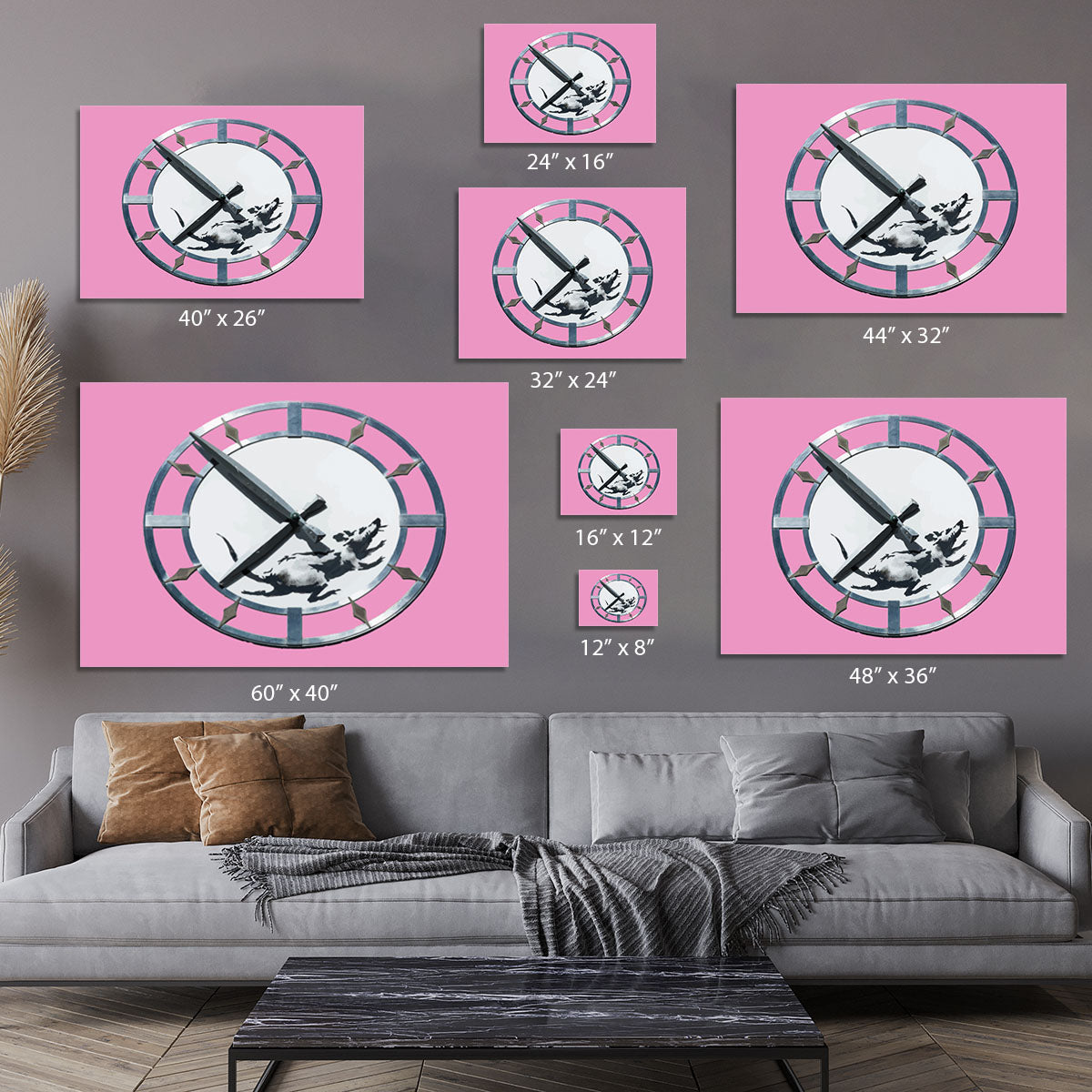 Banksy New York Clock Rat Pink Canvas Print or Poster - Canvas Art Rocks - 7