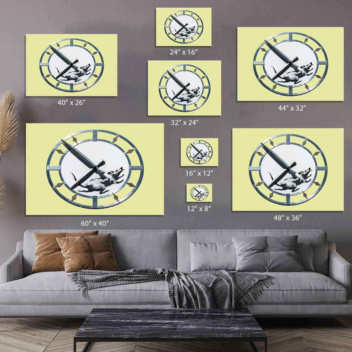 Banksy New York Clock Rat Yellow Canvas Print or Poster - Canvas Art Rocks - 7