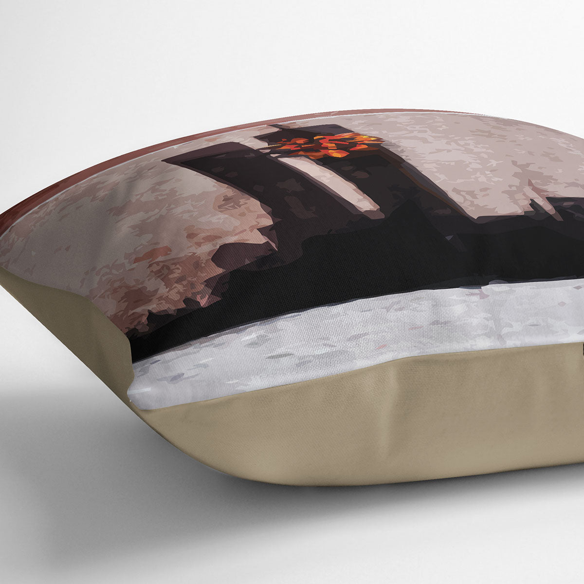 Banksy New York Twin Towers Cushion - Canvas Art Rocks - 2