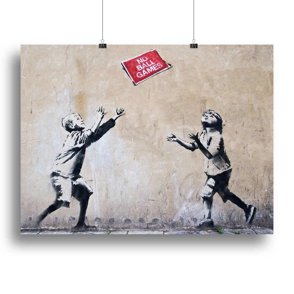 Banksy No Ball Games Canvas Print or Poster - Canvas Art Rocks - 2