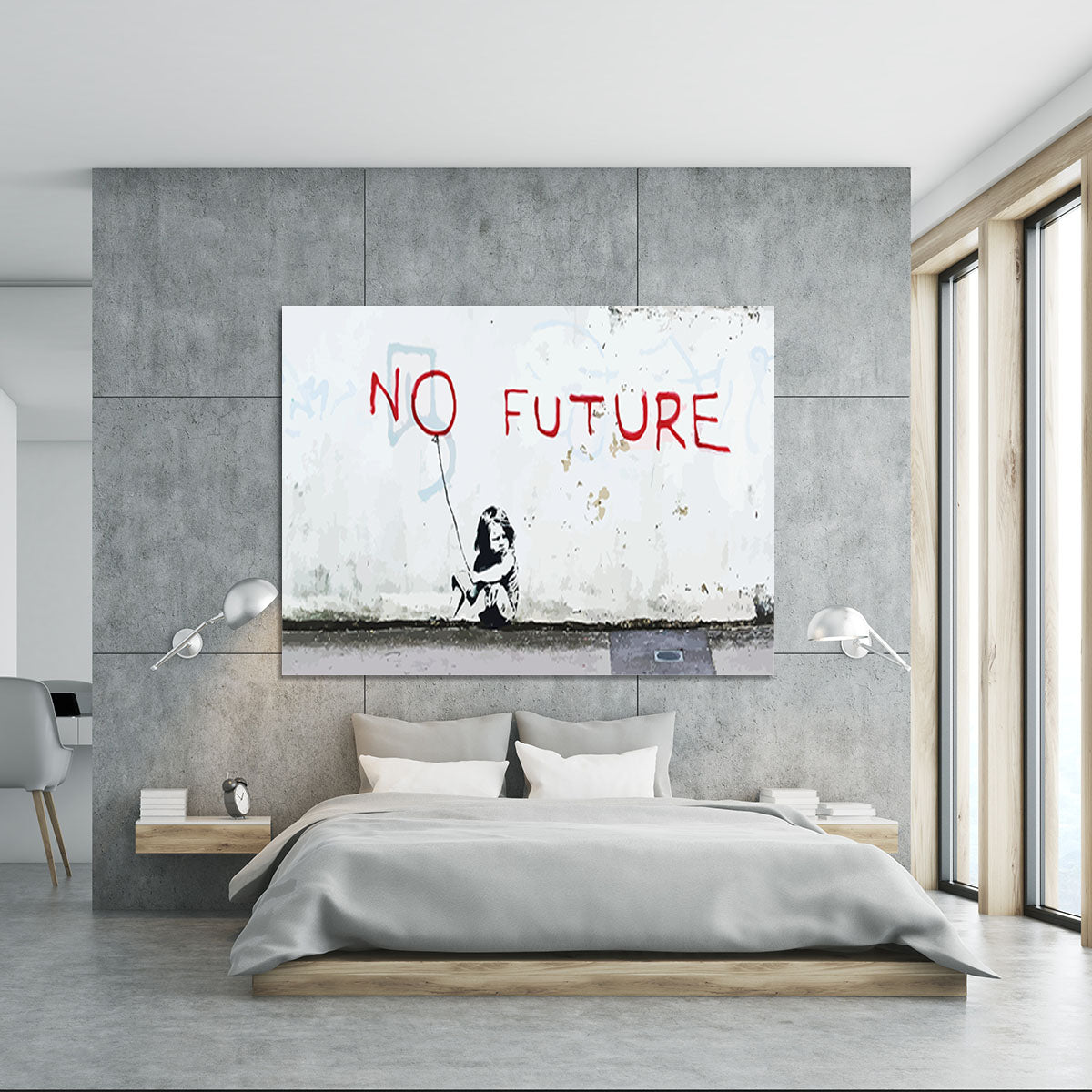 Banksy No Future Canvas Print or Poster - Canvas Art Rocks - 5