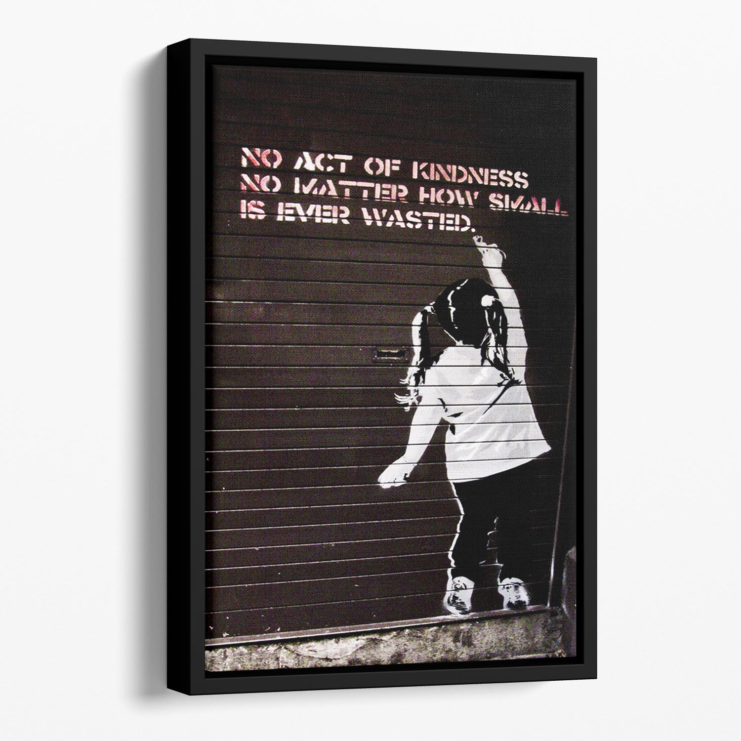 Banksy No Kindness Floating Framed Canvas