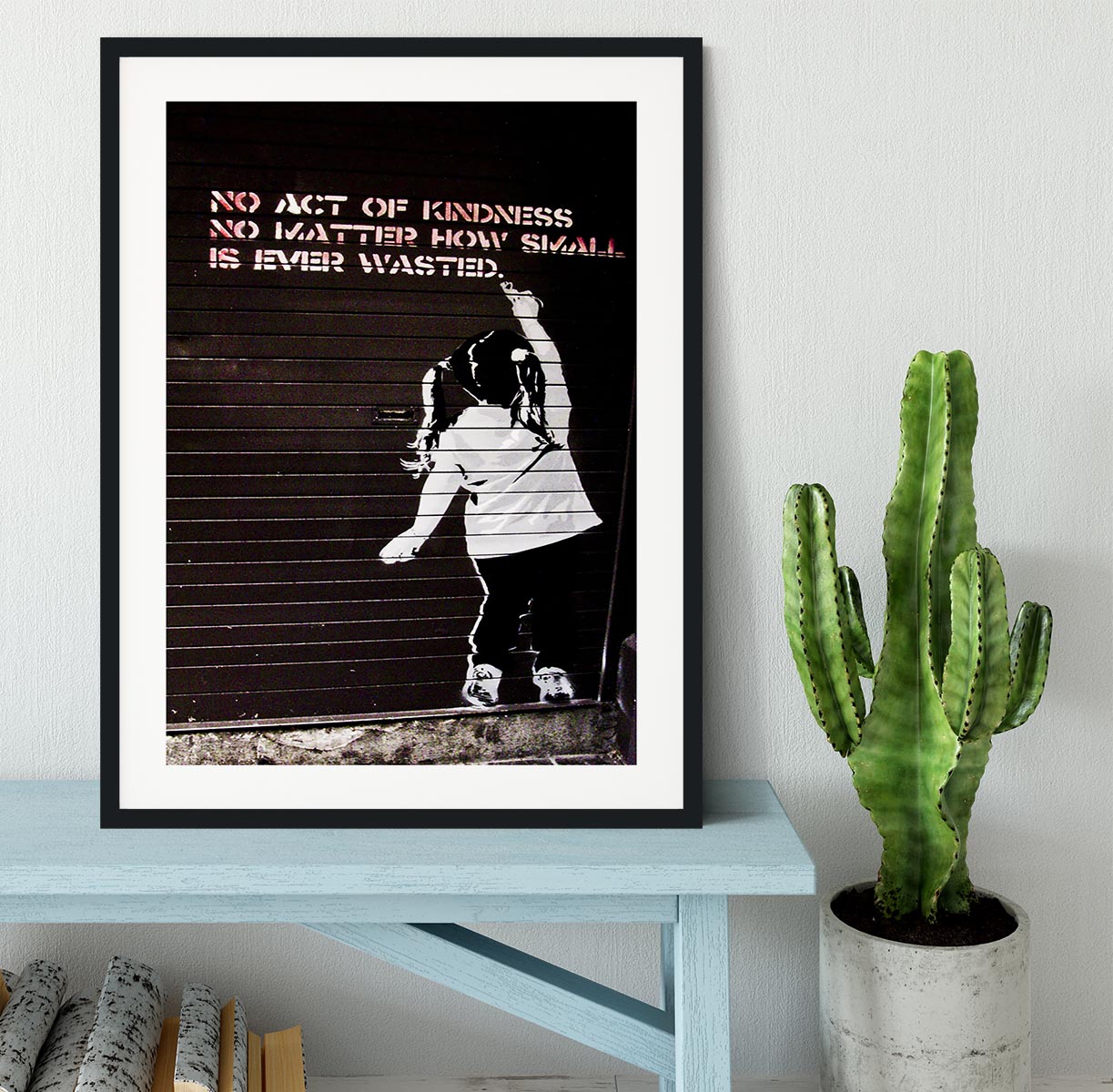 Banksy No Kindness Framed Print - Canvas Art Rocks - 1