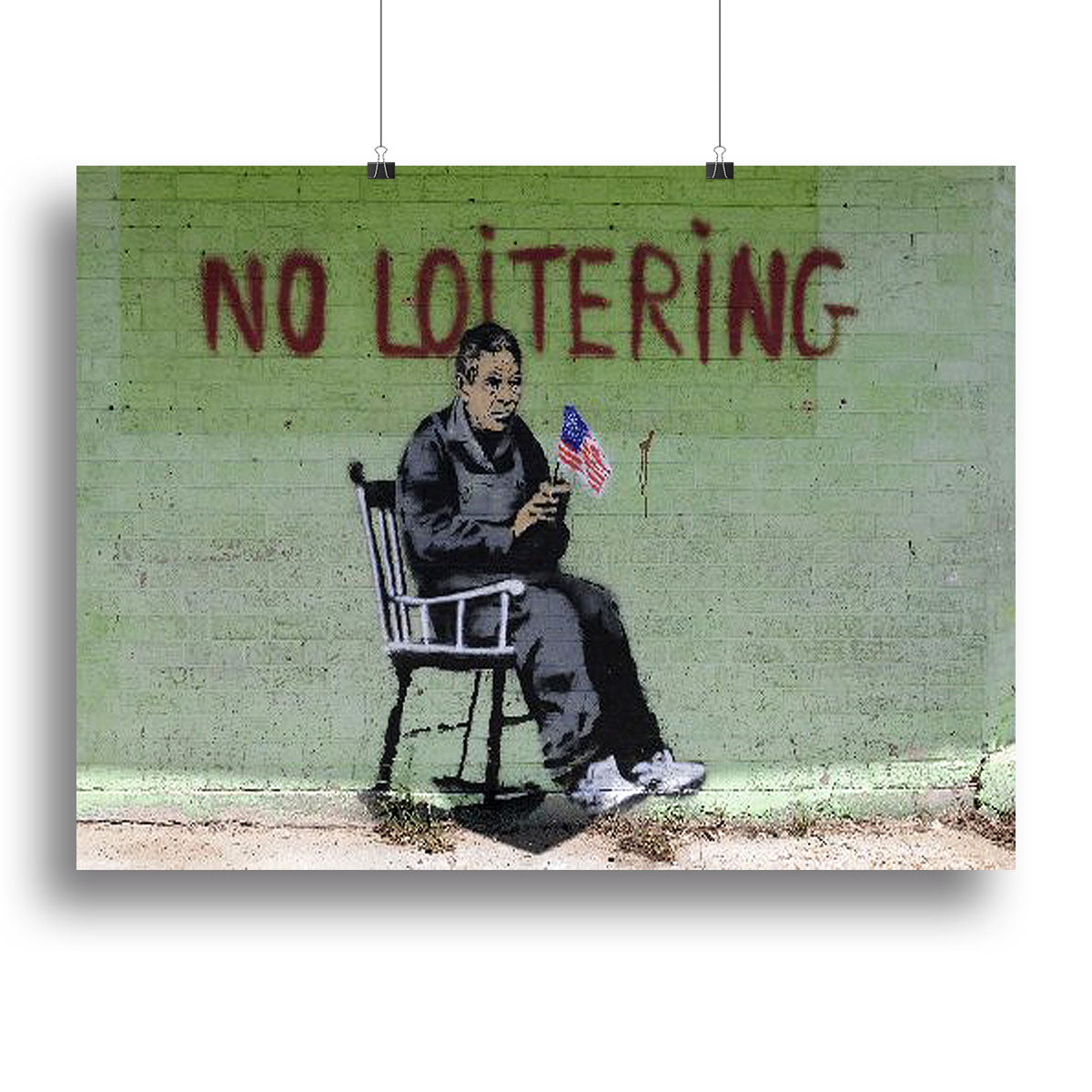 Banksy No Loitering Canvas Print or Poster - Canvas Art Rocks - 2