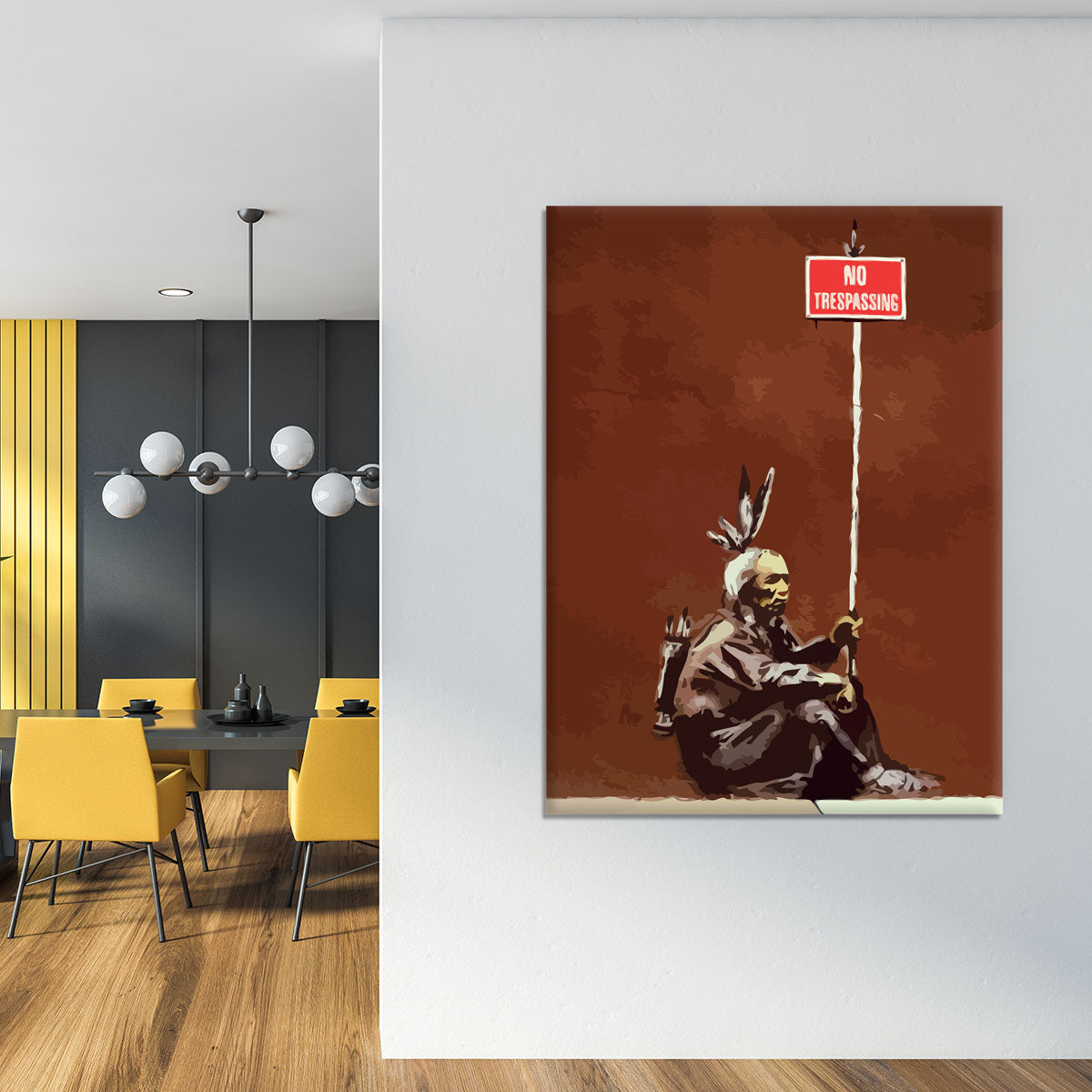 Banksy No Trespassing Canvas Print or Poster - Canvas Art Rocks - 4