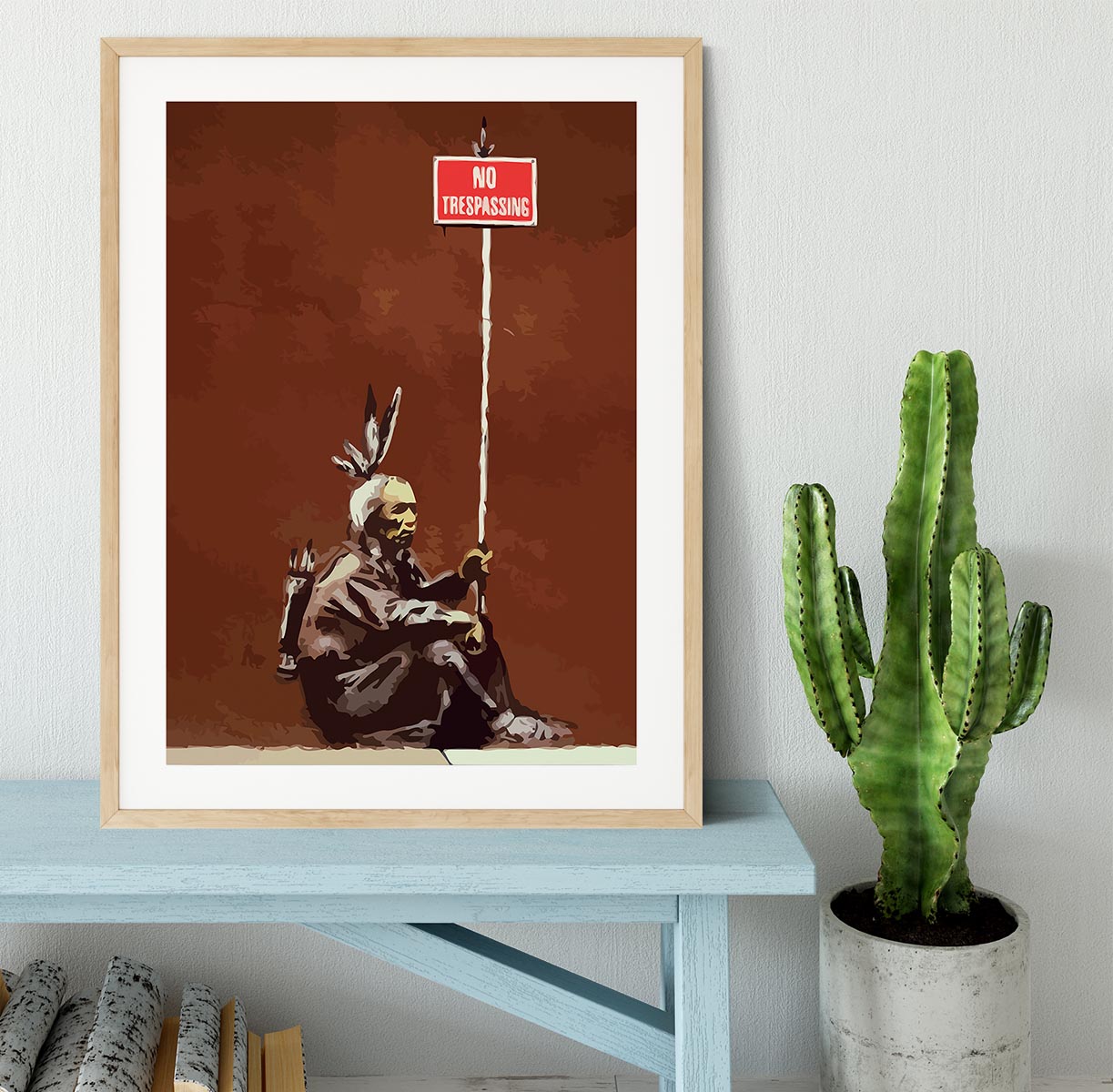 Banksy No Trespassing Framed Print - Canvas Art Rocks - 3