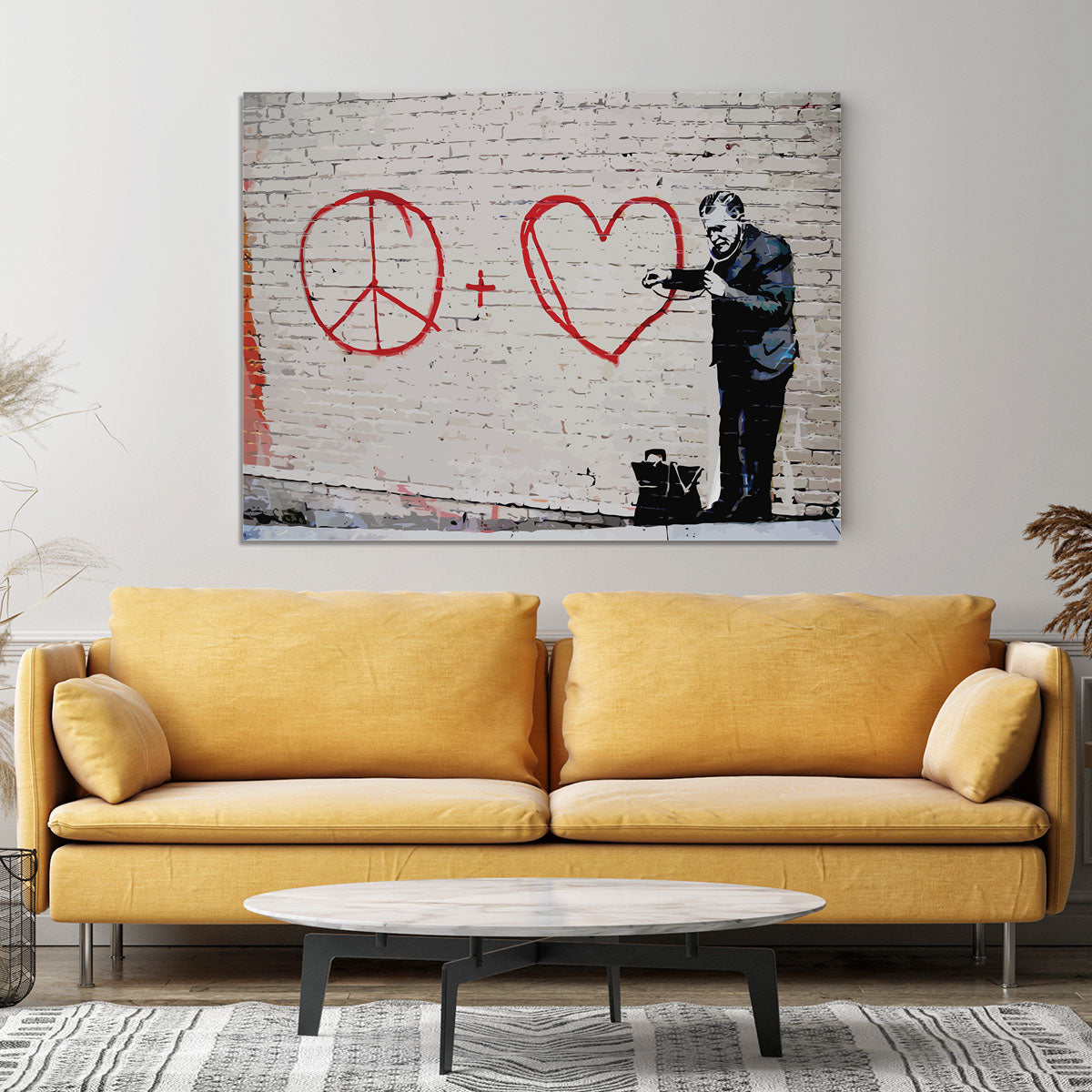 Banksy Peaceful Hearts Doctor San Francisco Canvas Print or Poster - Canvas Art Rocks - 4