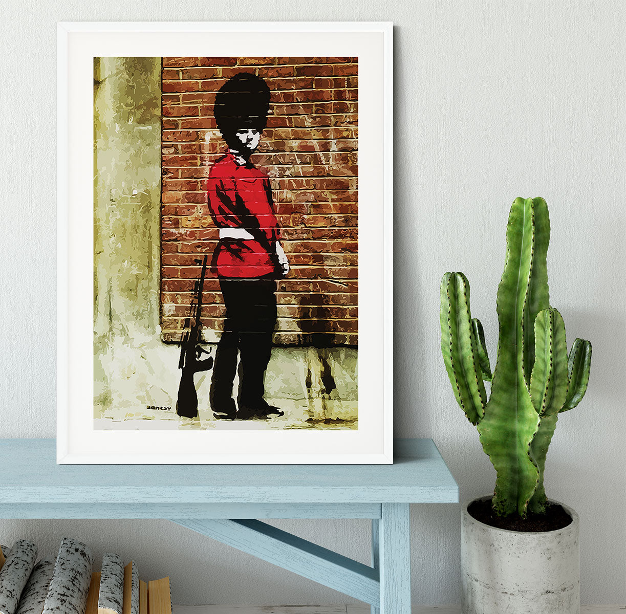 Banksy Pissing London Soldier Framed Print - Canvas Art Rocks - 5