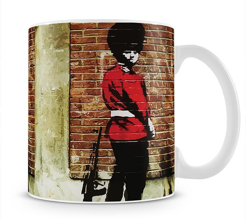 Banksy Pissing London Soldier Mug - Canvas Art Rocks - 1