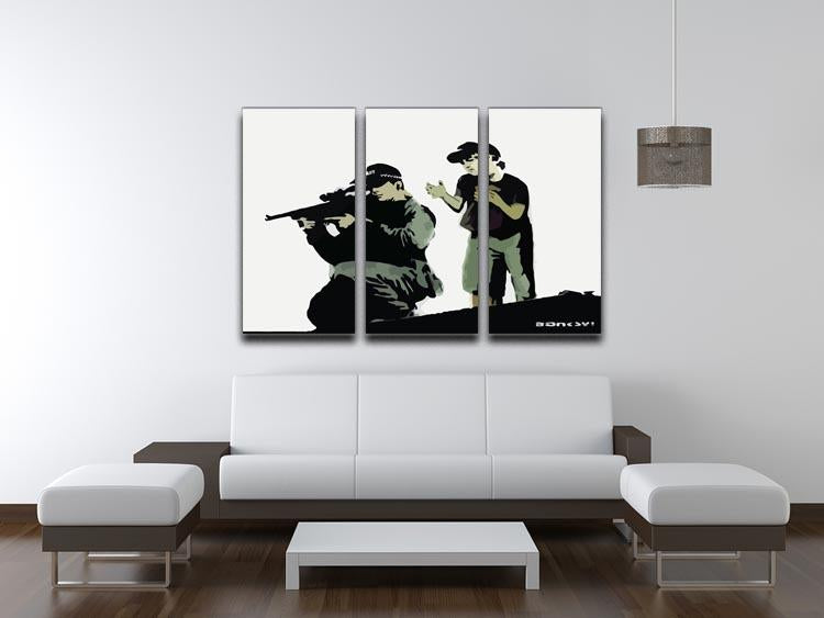 Banksy Police Sniper 3 Split Panel Canvas Print - Canvas Art Rocks - 4