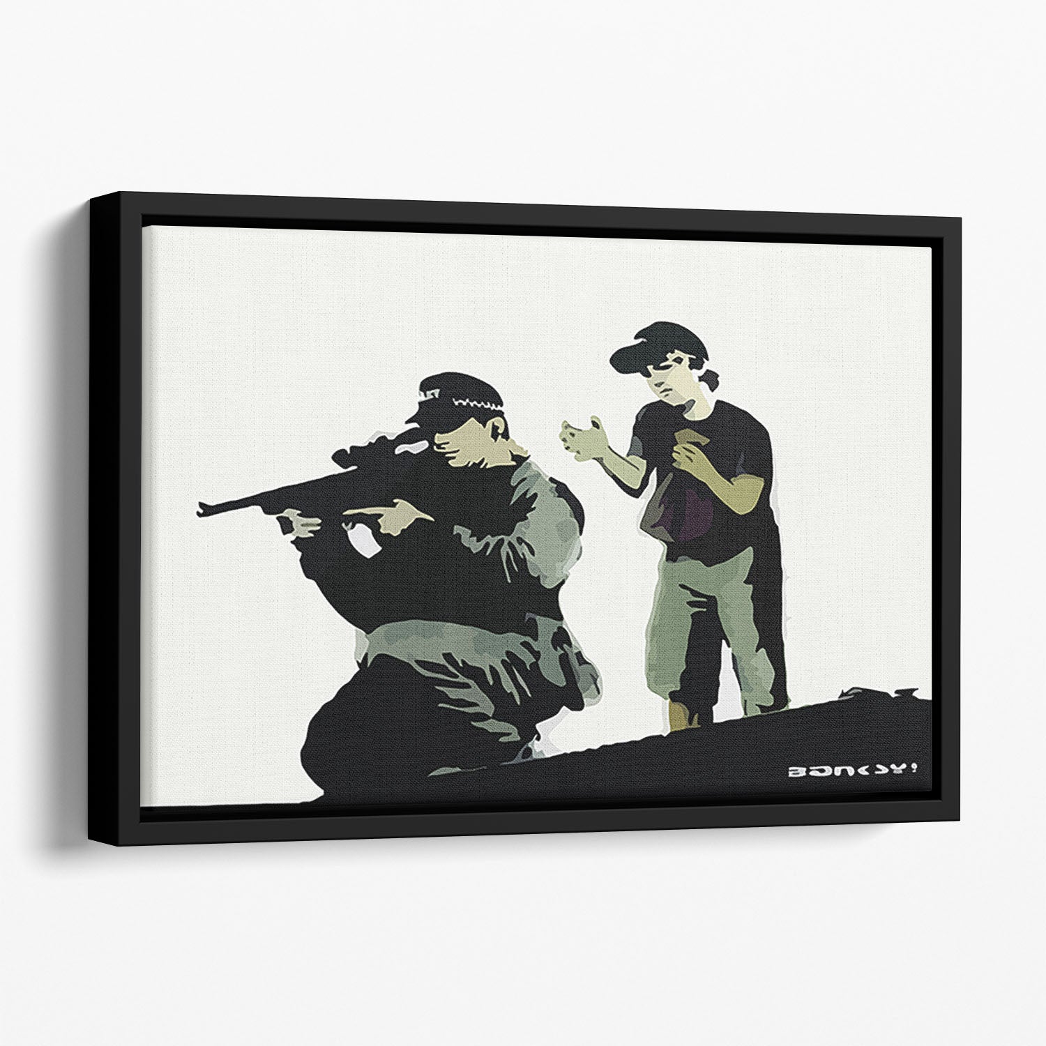 Banksy Police Sniper Floating Framed Canvas