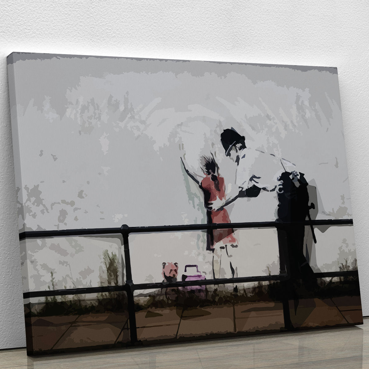 Banksy Policeman Searching Girl Canvas Print or Poster Canvas Art Rocks