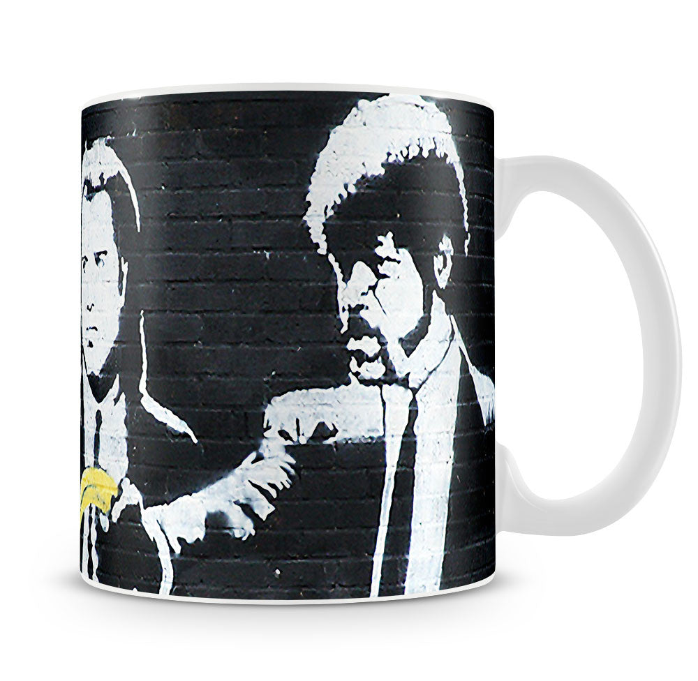Banksy Pulp Fiction Banana Guns Mug - Canvas Art Rocks