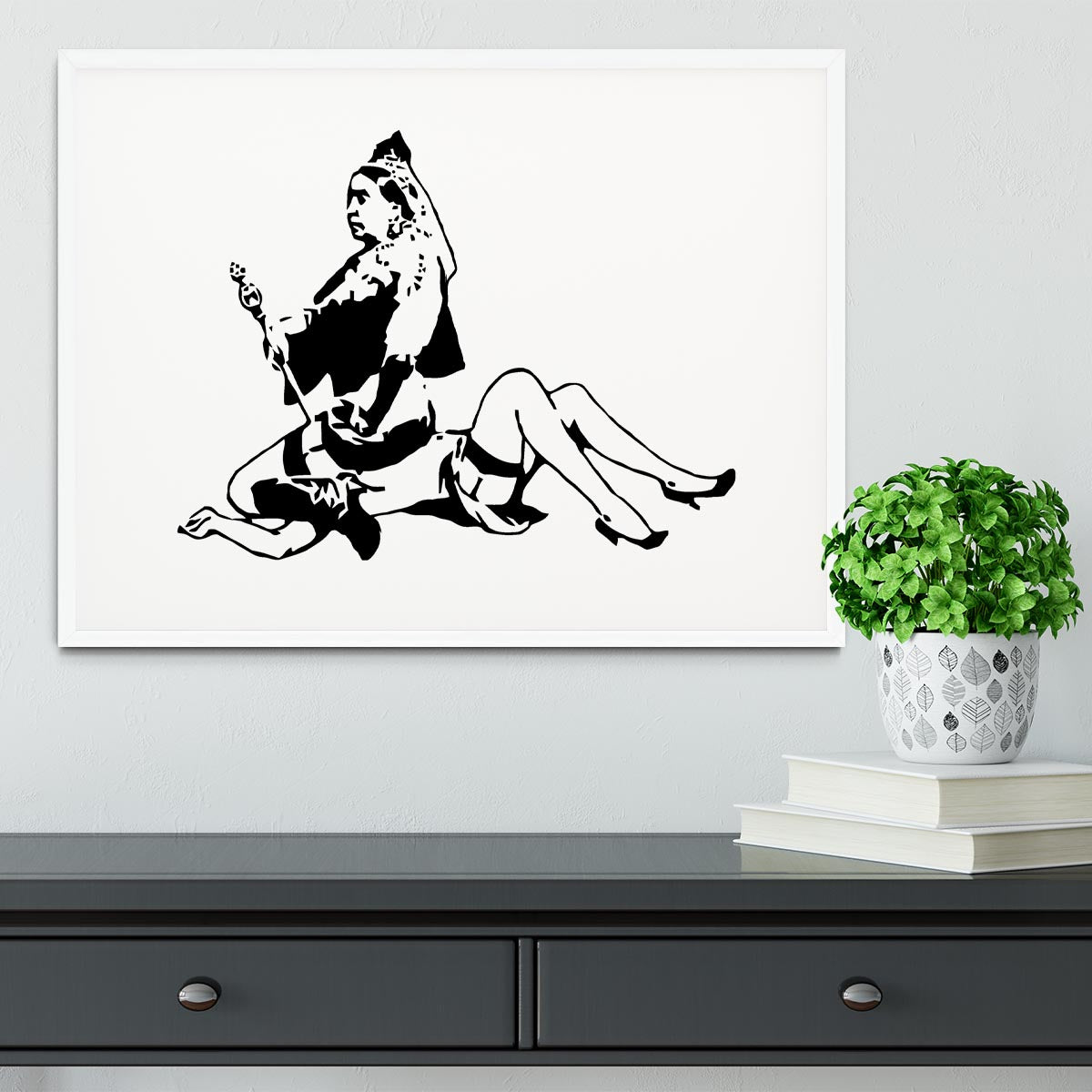 Banksy Queen Victoria Framed Print - Canvas Art Rocks - 5