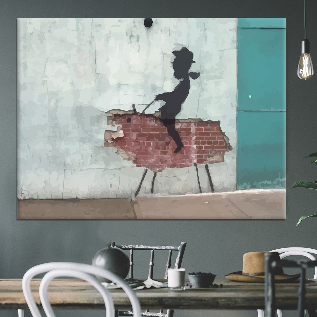 Banksy Rodeo Boy Canvas Print or Poster - Canvas Art Rocks - 3