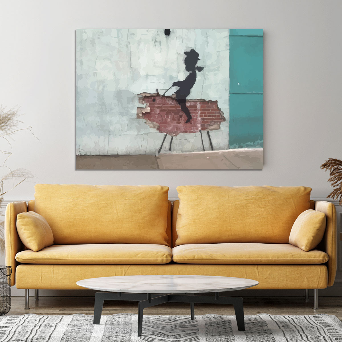 Banksy Rodeo Boy Canvas Print or Poster - Canvas Art Rocks - 4