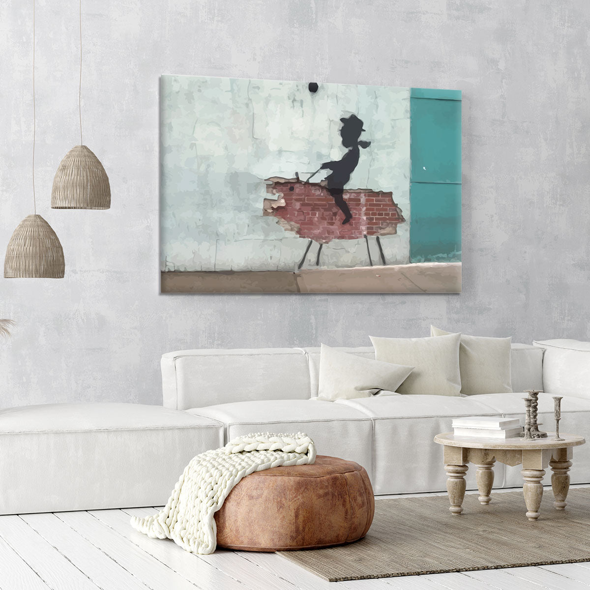 Banksy Rodeo Boy Canvas Print or Poster - Canvas Art Rocks - 6