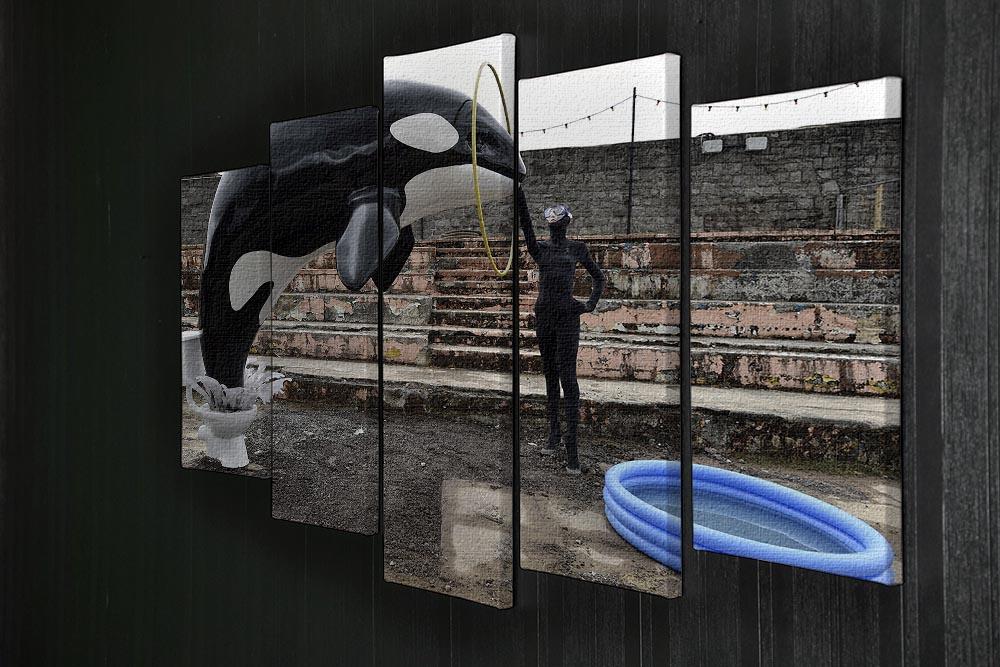 Banksy Seaworld 5 Split Panel Canvas - Canvas Art Rocks - 2