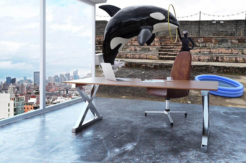 Banksy Seaworld Wall Mural Wallpaper - Canvas Art Rocks - 3