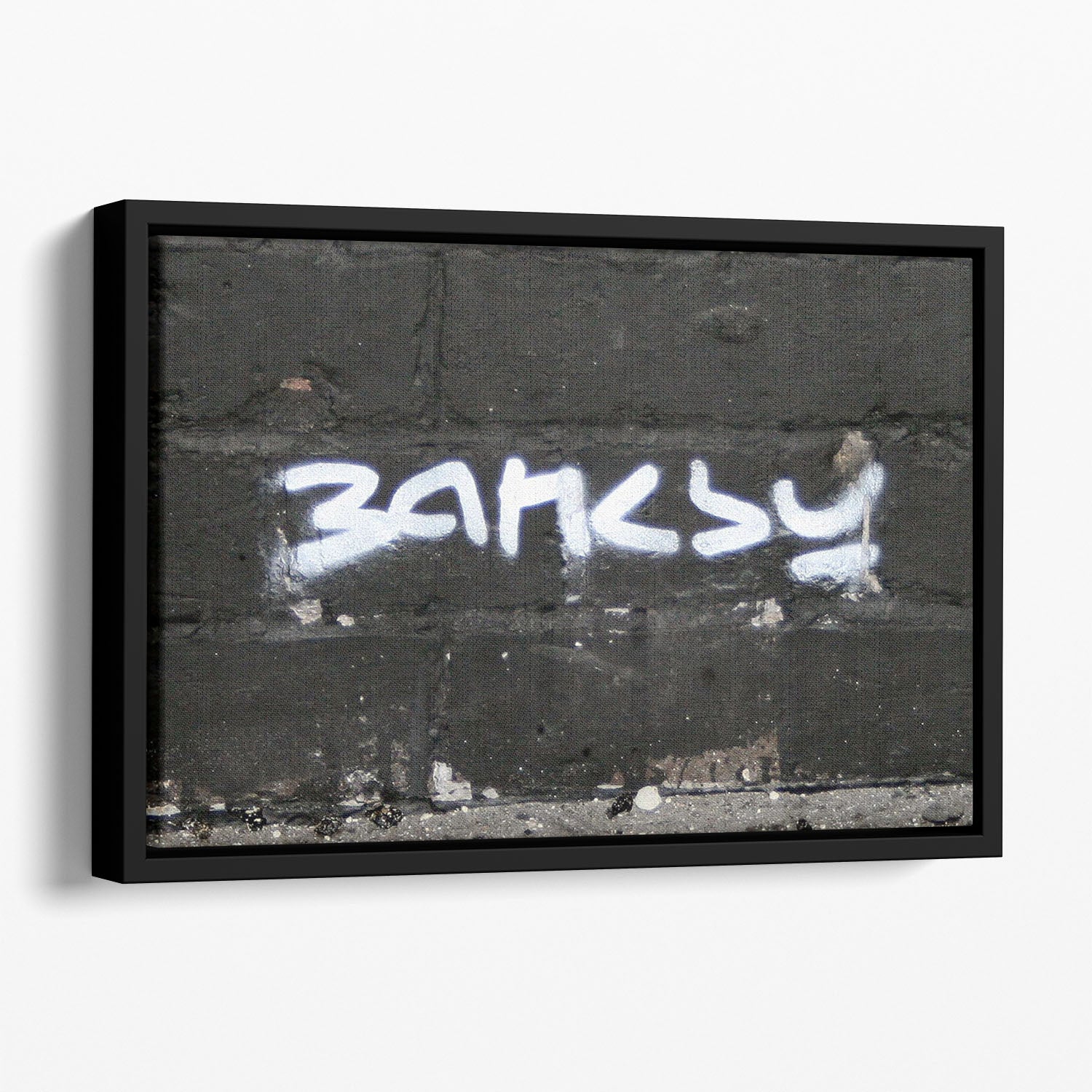 Banksy Signature Tag Floating Framed Canvas