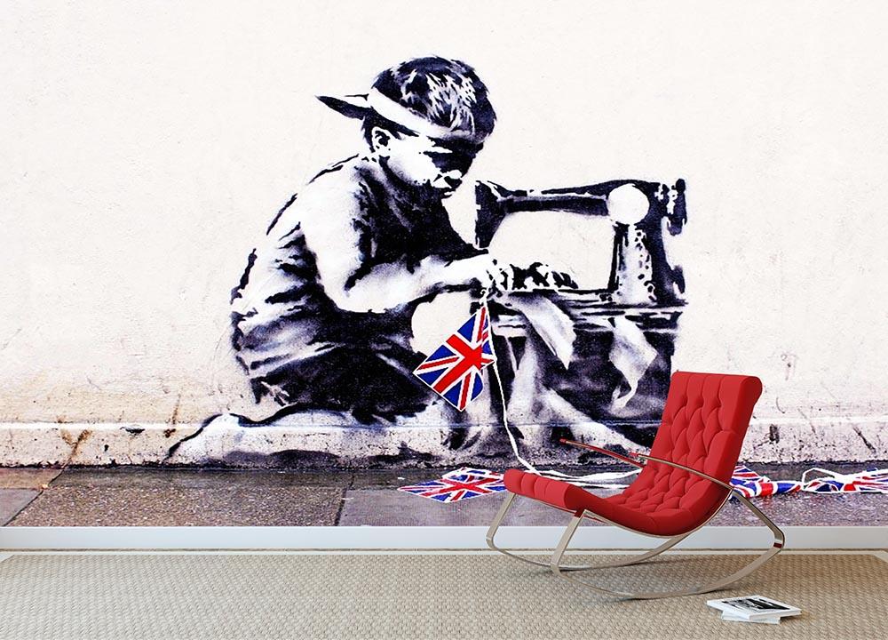 Banksy Slave Labour Wall Mural Wallpaper - Canvas Art Rocks - 2