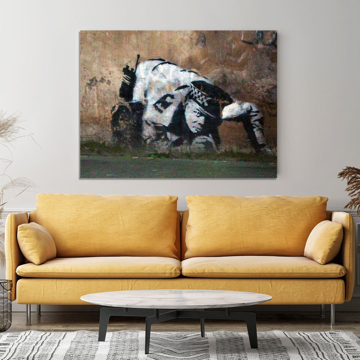 Banksy Snorting Policeman Canvas Print or Poster - Canvas Art Rocks - 4