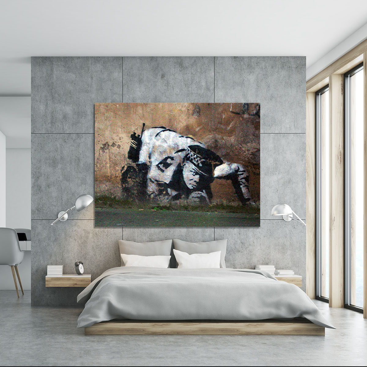 Banksy Snorting Policeman Canvas Print or Poster - Canvas Art Rocks - 5