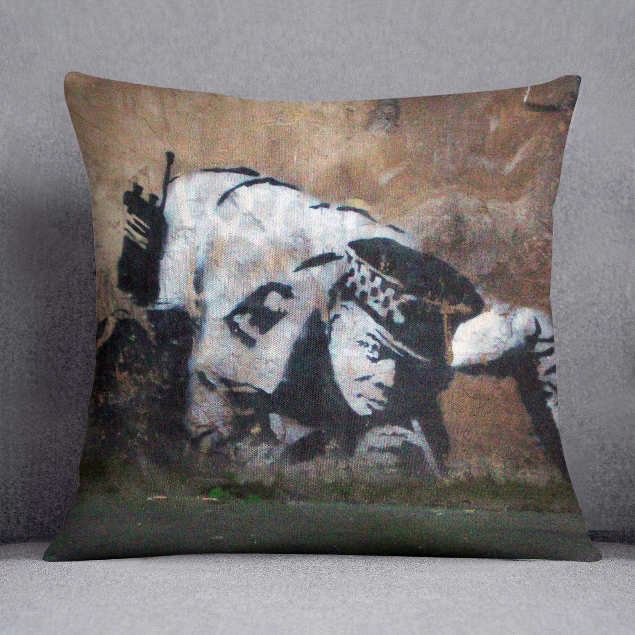 Banksy Snorting Policeman Cushion