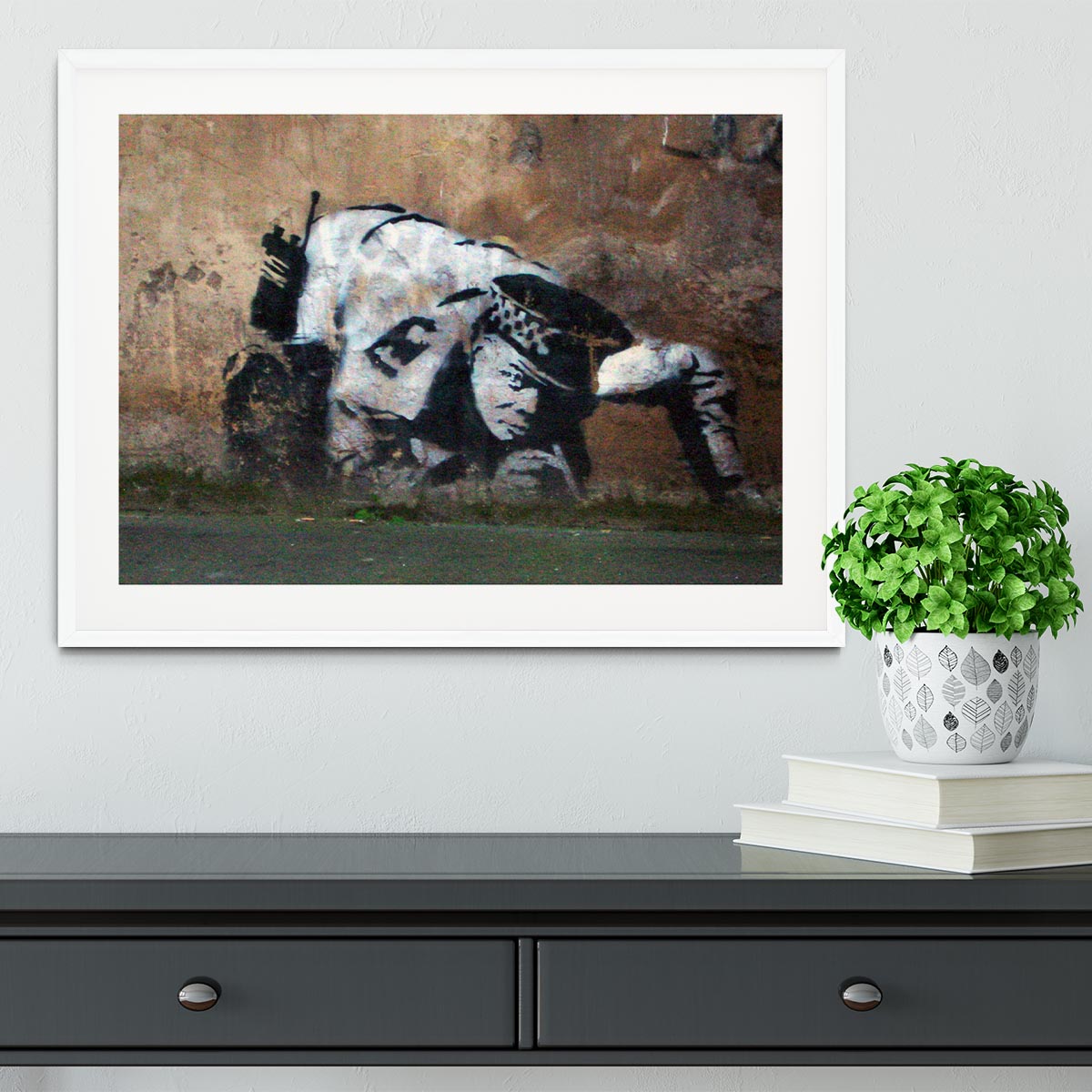 Banksy Snorting Policeman Framed Print - Canvas Art Rocks - 5