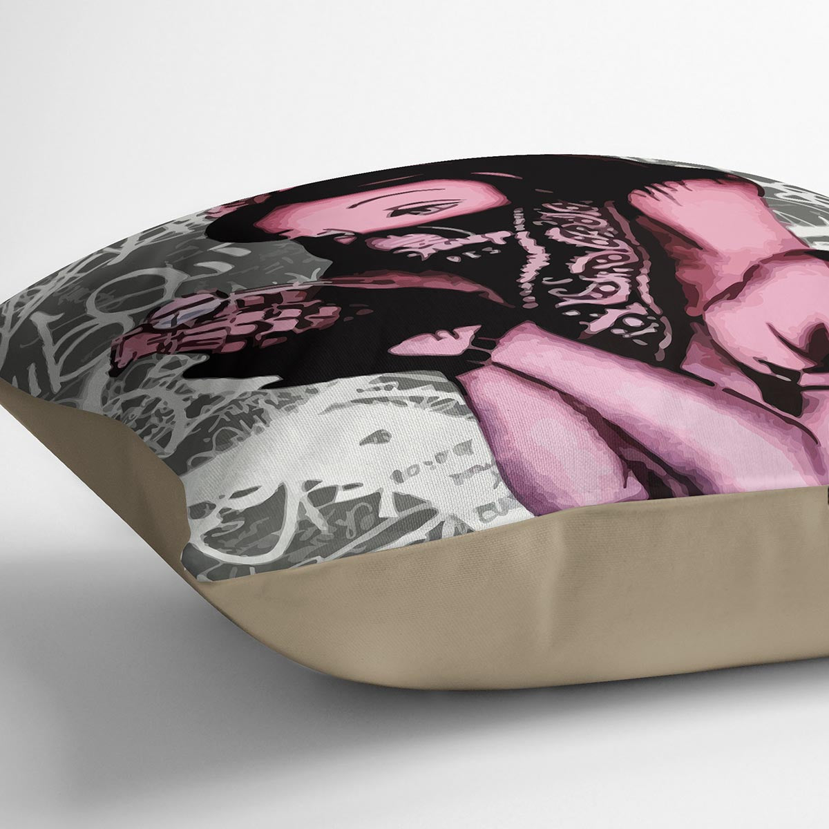 Banksy Snow White Grenade Cushion