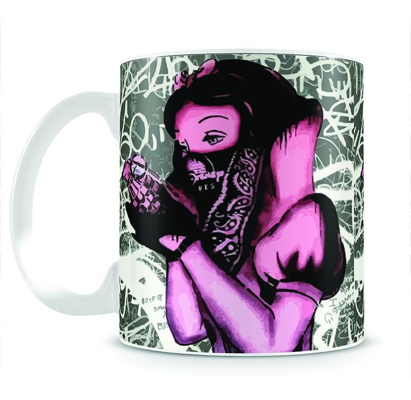 Banksy Snow White Grenade Mug - Canvas Art Rocks - 2