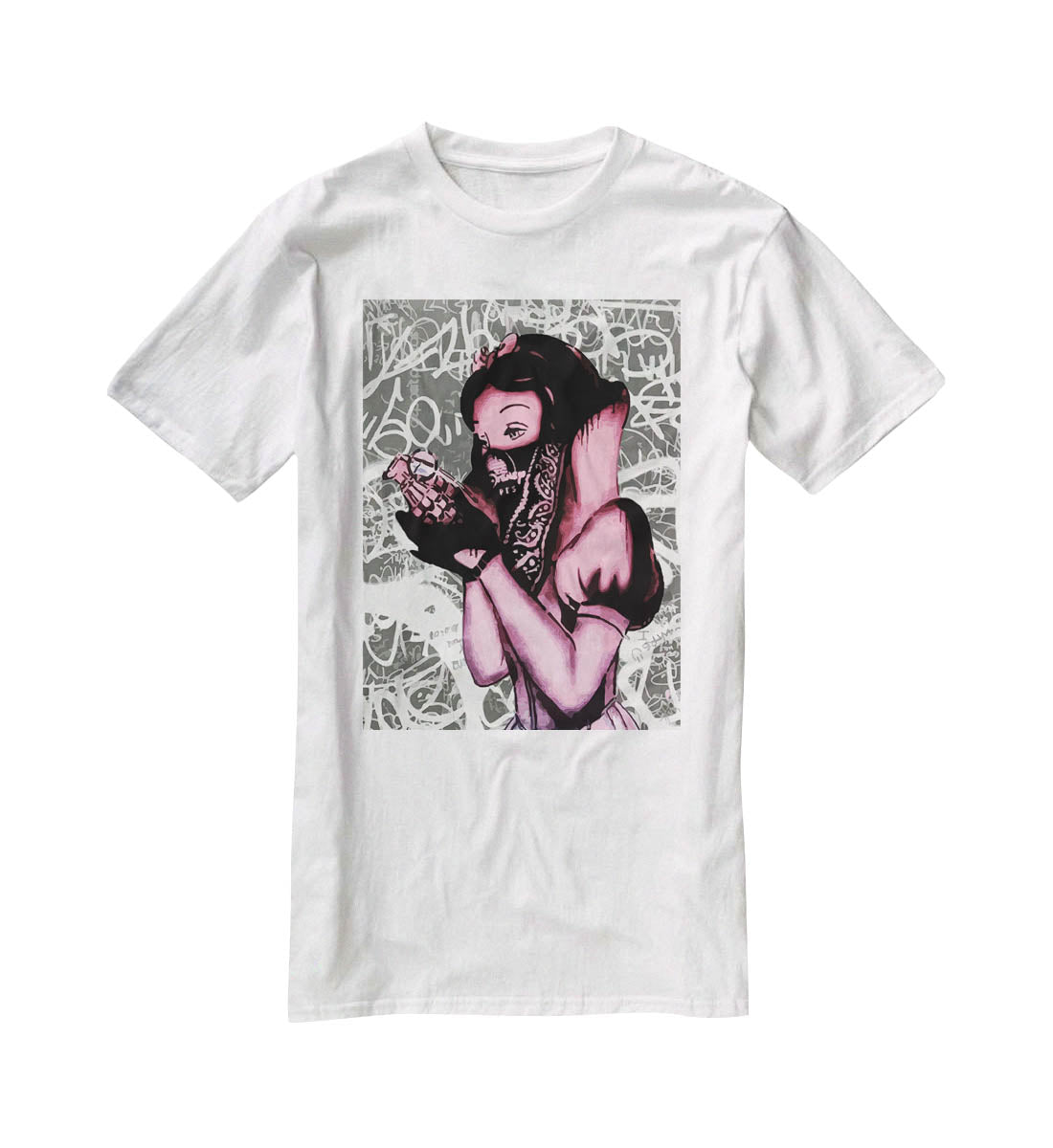 Banksy Snow White Grenade T-Shirt - Canvas Art Rocks - 5